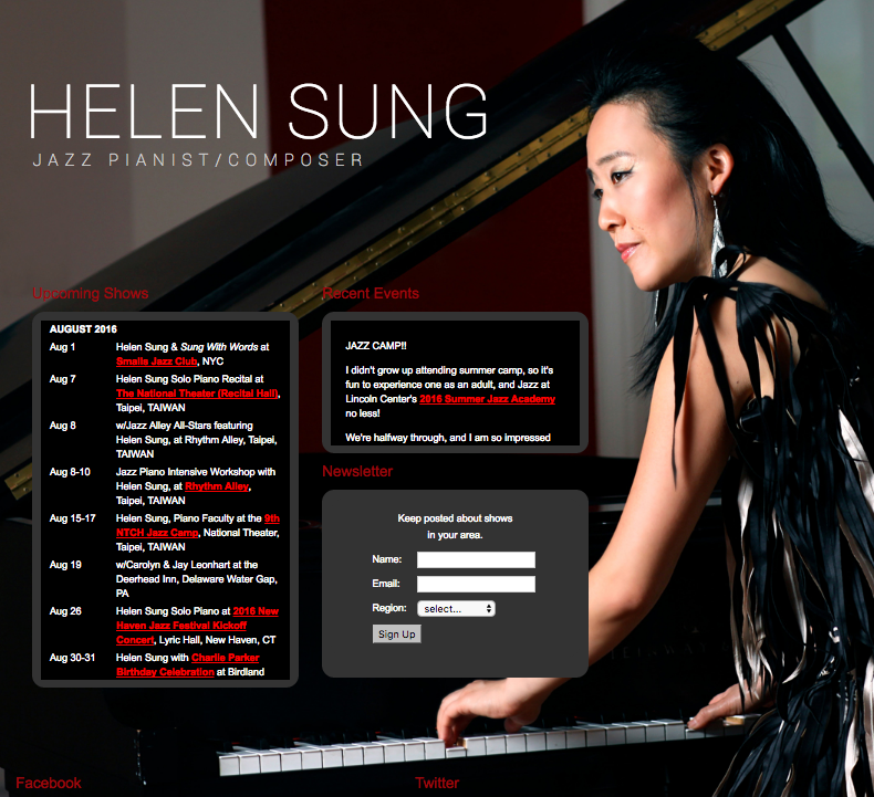 Helen Sung website by Ben Azzara